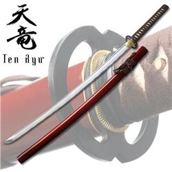 RED 40" HANDFORGED CARBON STEEL BLADE SAMURAI SWORD