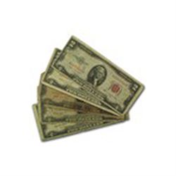 1953s $2.00 U.S. Notes Red Seal Culls (Lot of 5)