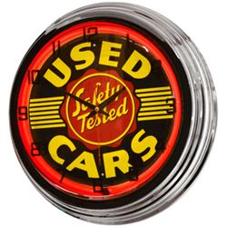 17" RED NEON CLOCK