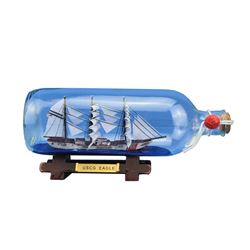 Hand Made USCG Eagle Ship In A Bottle 9"