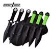 Image 1 : 7.5" GREEN AND BLACK 6" PIECE THROWING KNIFE SET