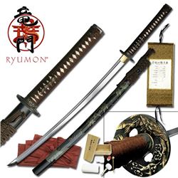 HAND FORGED RYUMON SAMURAI SWORD W/ 1060 HIGH CARBON ST