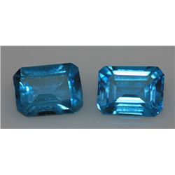 5.06 CTW BLUE TOPAZ EMERALD CUT 7X9MM (2)
