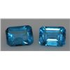 Image 1 : 5.06 CTW BLUE TOPAZ EMERALD CUT 7X9MM (2)