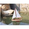 Image 1 : Hand Made 21" Red Floating Sailboat