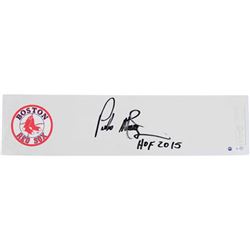 PEDRO MARTINEZ AUTOGRAPHED RED SOX PITCHING RUBBER INSC
