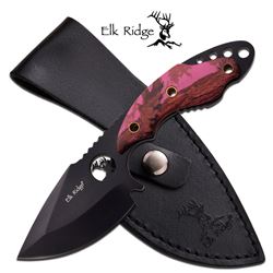 ELK RIDGE 7.25" PINK CAMOUFLAGE FIXED BLADE KNIFE
