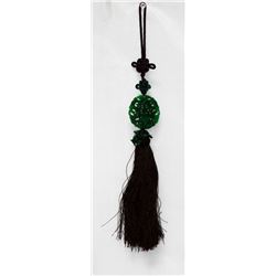 Natural GREEN JADE CHINESE GOOD LUCK CHARM