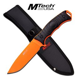 10" MTECH FULL TANG ORANGE FIXED BLADE KNIFE