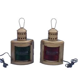 17" ANTIQUE STYLE ELECTRIC PORT AND STARBOARD LANTERNS