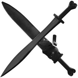 31" GREEK STYLE ALL BLACK WARRIOR SWORD