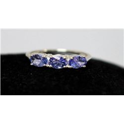 TANZANITE .925 STERLING SILVER RING 0.90 CTW