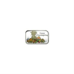 1 oz Silver Bar - Happy Thanksgiving (Enameled, w/Box &