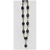 Image 2 : .925 STERLING SILVER TANZANITE ANKLET 18.04 CTW