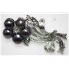 Image 1 : BLACK PEARL AND CZ BROOCH