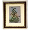Image 1 : HAND MADE GEM STONE PANTING OF 3 BIRDS ON THE HUNT