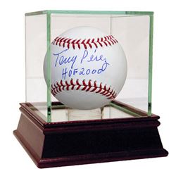 TONY PEREZ AUTOGRAPHED MLB BASEBALL INSCRIBED "HOF 2000