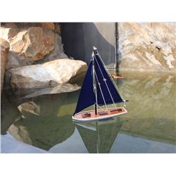 Hand Made It Floats 12  - Blue Floating Sailboat - Blue