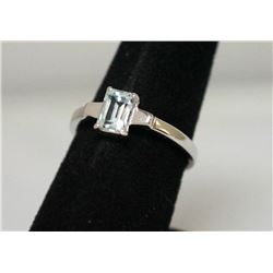 BLUE TOPAZ RING .925 STERLING SILVER 0.75 CTW