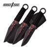 Image 1 : 7.5" PERFECT POINT RED AND BLACK THROWING KNIFE SET