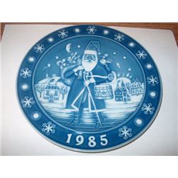 Vintage Dansk Blue Plate The Spirit of Christmas 1985,