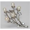 Image 1 : WHITE PEARL CZ BROOCH AUTHENTIC PHILIPPINE PEARL .925 S