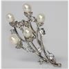 Image 2 : WHITE PEARL CZ BROOCH AUTHENTIC PHILIPPINE PEARL .925 S