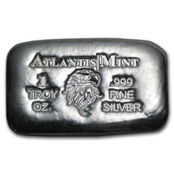 1 oz Silver Bar - Atlantis Mint (Eagle)