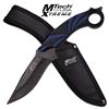 Image 1 : 10.25" BLUE AND BLACK HANDLE FULL TANG FIXED BLADE KNIF