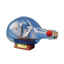 Hand Made Bluenose Sailboat in a Bottle 7"