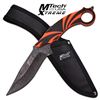 Image 1 : 10.25" ORANGE AND BLACK HANDLE FULL TANG FIXED BLADE KN