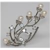 Image 1 : VINE WHITE PEARL CZ BROOCH AUTHENTIC PHILIPPINE PEARL .