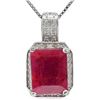 Image 1 : GENUINE 3.30 CTW RUBY AND 0.01 CTW DIAMOND PLATINUM PLA