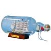 Image 1 : Hand Made Blue Flying Cloud Ship in a Bottle 11"