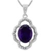 Image 1 : GENUINE 1.69 CTW AMETHYST AND 0.01 DIAMOND PLATINUM PLA