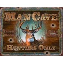 Man Cave Hunter Only METAL SIGN