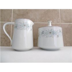 Noritake Creamer and Sugar Bowl, Fine China, Inverness