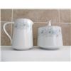 Image 1 : Noritake Creamer and Sugar Bowl, Fine China, Inverness