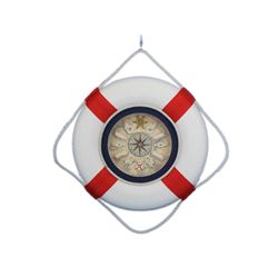 Nautical Classic White Decorative Life Ring Clock with