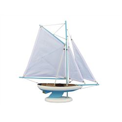 Hand Made Bermuda Sloop Light Blue 17"