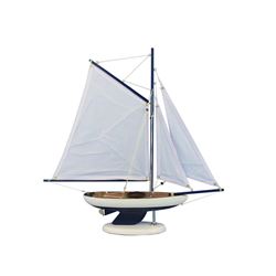 Hand Made Bermuda Sloop Dark Blue 17"