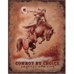 CBC Saddle Bronc METAL SIGN
