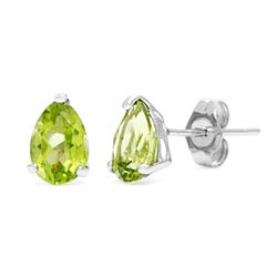 GENUINE 0.89 CTW PERIDOT PLATINUM PLATED .925 STERLING