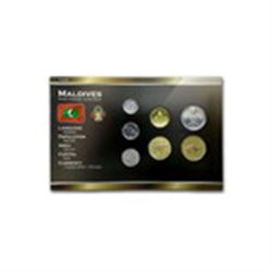 Maldives 2006-2013 1 Laari-2 Rufiyaa Coin Set Unc