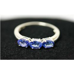 .925 STERLING SILVER TANZANITE 0.50 CTW RING