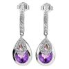 Image 1 : GENUINE 2.60 CTW AMETHYST AND 0.01 CTW DIAMOND PLATINUM