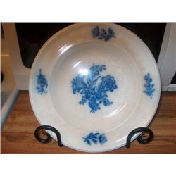 Antique Vintage Flow Blue Soup Bowl or Decorative