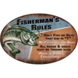 Fisherman Rules METAL SIGN