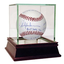 RICKEY HENDERSON AUTOGRAPHED MLB BASEBALL MULTI-INSCRIB