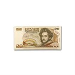1986 Austria 20 Schilling Unc Daffinger Albertina Museu